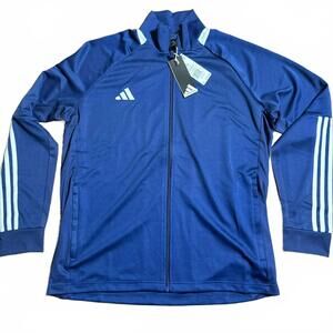 Adidas Sereno Men's Size XL Blue Moisture Wicking Lightweight Track Jacket NWT